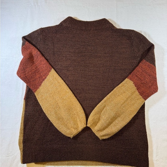 Fortune & Ivy Sweater in Brown, Rusy, and Gold - Picture 8 of 8